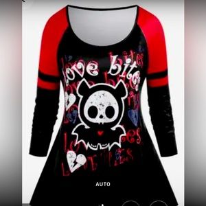 Cute Love Bites Halloween Top Size 2X_